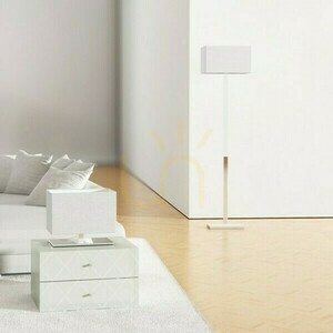 Stojacia lampa Plaza biela chróm 230 V E27 max 15 W small 4