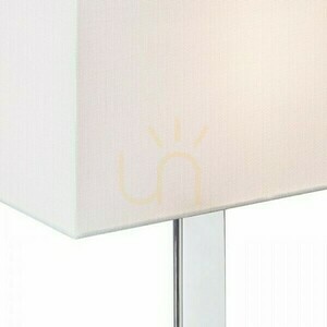 Stolná lampa Plaza M biely chróm 230 V E27 42 W. small 1