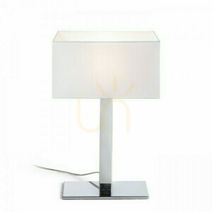 Stolná lampa Plaza M biely chróm 230 V E27 42 W. small 3