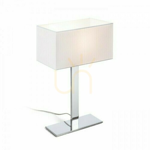 Skontrolujte Stolná lampa Plaza M biely chróm 230 V E27 42 W.