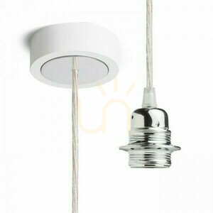 Závesná súprava Rendl HEX WB+TC+CHF+CHC1 230 V E27 max 15 W, biela základňa, transparentný kábel small 0