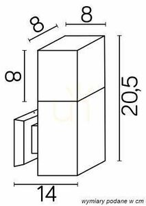 Vonkajšie nástenné svietidlo SU-MA CUBE čierne E27 IP44 CB-K BL small 3