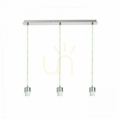 Skontrolujte Tienidlo, tienidlo Viac 60 Stropné závesné svietidlo Základňa Nikel Mat 230 V E27 3x42 W.