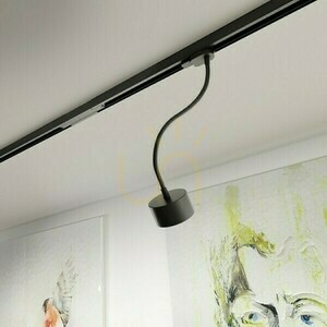Pixie Spotlight na flexibilnom ramene pre 3-fázovú koľajnicu čierny 230 V Led Gx53 7 W. small 1