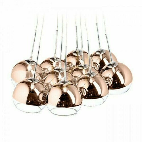 Skontrolujte Astral Copper Glass/Transparent Glass Závesné svietidlo 230 V/12 V G4 10x20 W.