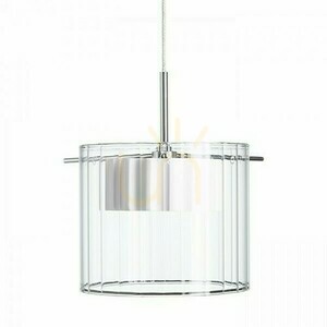 Estra I Biele transparentné sklenené závesné svietidlo 230 V Led 5 W 3000 K small 3