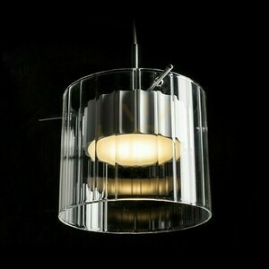 Estra I Biele transparentné sklenené závesné svietidlo 230 V Led 5 W 3000 K small 4
