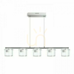 Estra V biela priehľadná sklenená závesná lampa 230 Led 5x5 W 3000 K small 0