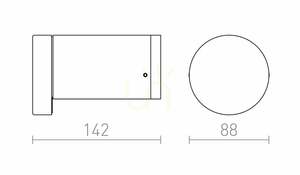 Vonkajšie nástenné svietidlo Rendl SONET R11170 antracit, LED 7 W, 3000 K, IP54 small 8