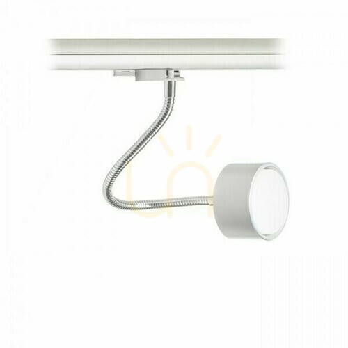 Skontrolujte Pixie Spotlight na flexibilnom ramene pre 3-fázovú koľajnicu Silver Grey Chrome 230 V Led Gx53 7 W.