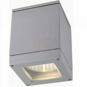 Plafón Outdoor Quadra M Stropná strieborná sivá 230 V E27 75 W Ip54 small 1
