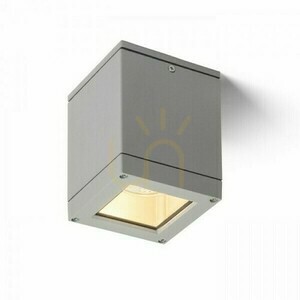 Plafón Outdoor Quadra M Stropná strieborná sivá 230 V E27 75 W Ip54 small 0