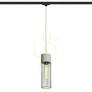 Závesné svietidlo BURTON pre 3-fázovú lištu E27 11W betón/čierna 40 cm R13816 RENDL small 0