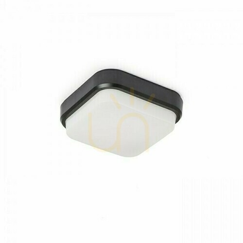 Skontrolujte Vonkajšie plafóny Taris Sq 17 s povrchovou montážou z čierneho plastu 230 V Led 8 W Ip54 3000 K