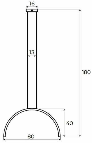 Skontrolujte Závesné svietidlo Max Light Trio Arc I P0519 čierne 80 cm LED 21W