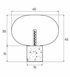 Stolná lampa Max Light Moonstone T0056 jantárové sklo biely mramor 45 cm small 1