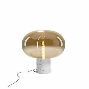 Stolná lampa Max Light Moonstone T0056 jantárové sklo biely mramor 45 cm small 0