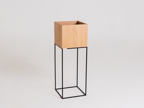 Skontrolujte Kvetináč PALMUS METAL 100x35x35 - dub(3395), čierny