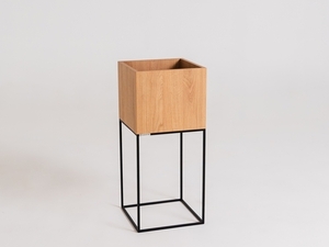 Kvetináč PALMUS METAL 80x35x35 - dub(3395), čierny small 0