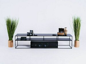 RTV stôl TENSIO 2 FLOOR METAL 200x45 - čierny small 2