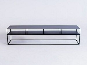 RTV stôl TENSIO 2 FLOOR METAL 200x45 - čierny small 0