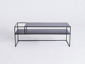 RTV stôl SENSO FLOWER METAL 120x45 L - čierny small 0