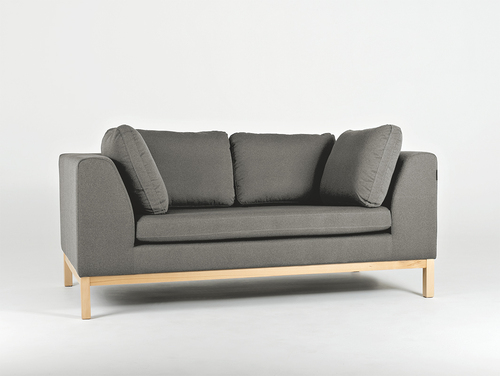 Skontrolujte AMBIENT WOOD Pohovka pre 2 osoby. - kremeň (ml84), prírodný