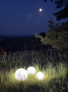 Biela dekoratívna záhradná guľa LUNA BALL 25 cm – LED E27, PREMIUM, odolná voči UV small 11