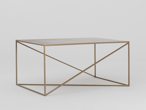 Skontrolujte Konferenčný stolík MEMO METAL 100x60 - zlatý