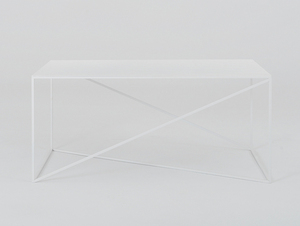 Konferenčný stolík MEMO METAL 100x60 - biely small 3