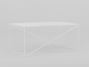 Konferenčný stolík MEMO METAL 100x60 - biely small 0