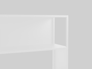 Knižnica HYLLER SIDE METAL 150x75 - biela small 1