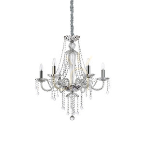 Závesné svietidlo Ideallux Amadeus SP6 168753 priehľadné chróm krištáľ 6xE14 67 cm small 0