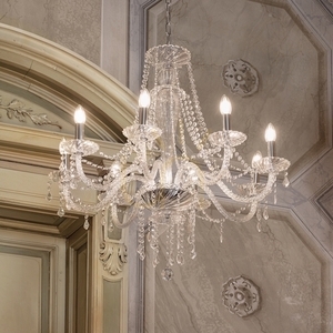 Závesné svietidlo Ideallux Amadeus SP8 168777 chróm krištáľ sklo 80 cm small 2