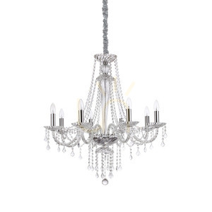 Závesné svietidlo Ideallux Amadeus SP8 168777 chróm krištáľ sklo 80 cm small 0