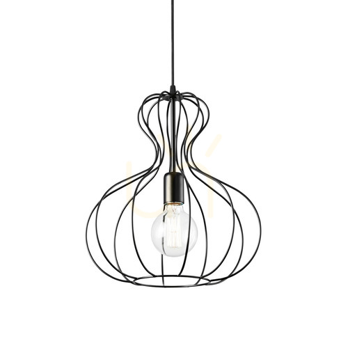 Skontrolujte Prívesné svetlo Ideallux Ampolla 1 SP1 Nero čierne E27 35 cm 148502