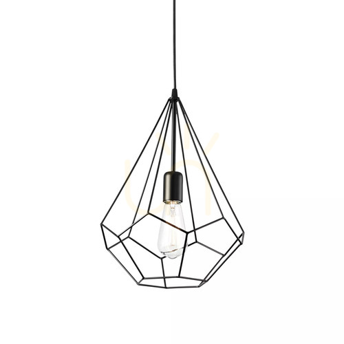 Skontrolujte Závesné svietidlo Ideallux Ampolla SP1 Nero čierne 30 cm E27 148175