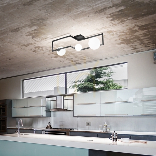 Skontrolujte Plafón Ideallux Angolo PL3 Ottone mosadzný 3xG9 284330