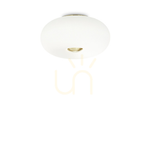 Skontrolujte Plafón Ideallux ARIZONA PL3 biely sklenený 40 cm 214504