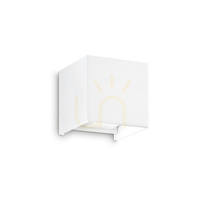 Vonkajšie nástenné svietidlo Ideallux ATOM AP D10 BIANCO biele LED 12W 313436 small 0