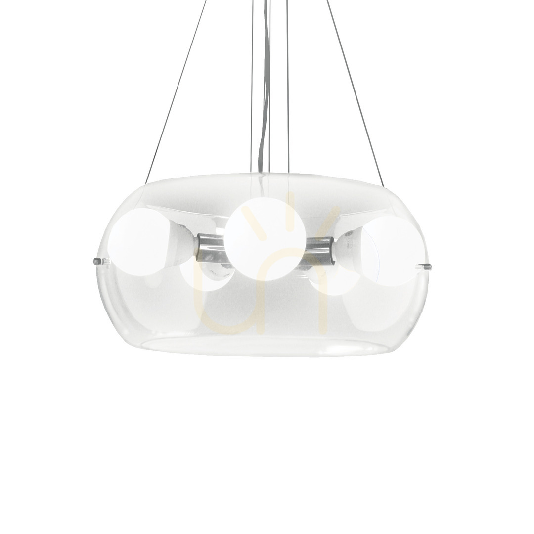 Pendant Light Ideal Lux Audi-10 SP5 Transparent Glass 48.5 cm 016863