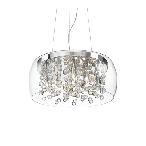 Skontrolujte Závesné svietidlo Ideallux Audi-80 SP8 transparentné chróm 8xG9 50 cm 031750