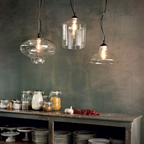 Skontrolujte Závesné svietidlo Ideallux BISTRO SP1 Plate transparentné sklo 28 cm 112336