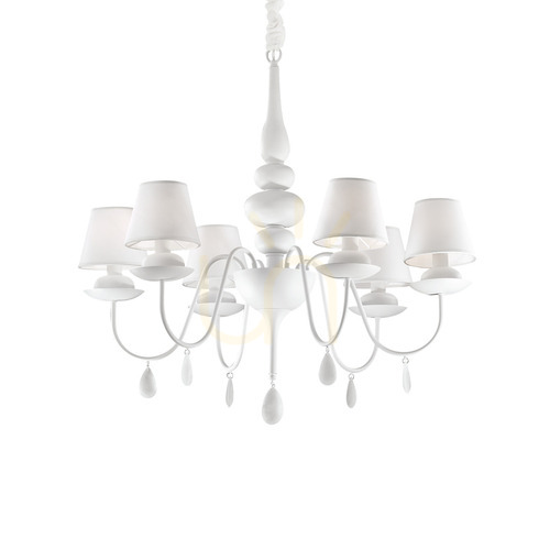 Skontrolujte Závesné svietidlo Ideallux Blanche SP6 Bianco biele 6xE14 78 cm 035581