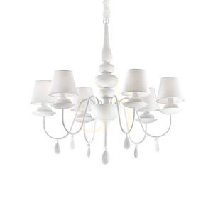 Závesné svietidlo Ideallux Blanche SP6 Bianco biele 6xE14 78 cm 035581 small 0