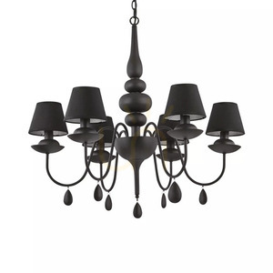 Závesné svietidlo Ideallux Blanche SP6 Nero čierne 6xE14 pr. 78 cm 111872 1 Závesné svietidlo Ideallux Blanche SP6 Nero čierne 6xE14 pr. 78 cm 111872 small 1