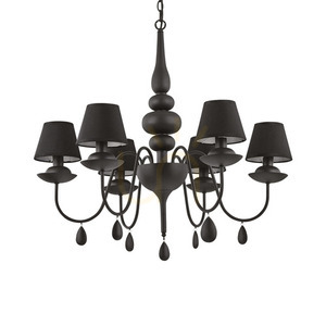 Závesné svietidlo Ideallux Blanche SP6 Nero čierne 6xE14 pr. 78 cm 111872 0 Závesné svietidlo Ideallux Blanche SP6 Nero čierne 6xE14 pr. 78 cm 111872 small 0