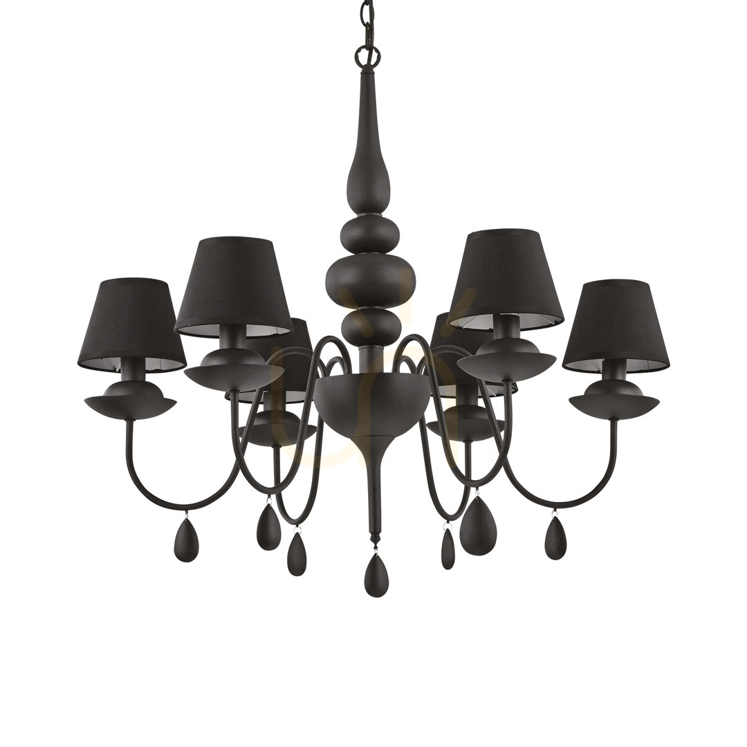 Skontrolujte Závesné svietidlo Ideallux Blanche SP6 Nero čierne 6xE14 pr. 78 cm 111872 Závesné svietidlo Ideallux Blanche SP6 Nero čierne 6xE14 pr. 78 cm 111872