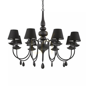 Závesné svietidlo Ideallux Blanche SP8 Nero čierne 8xE14 priemer 92 cm 111896 1 Závesné svietidlo Ideallux Blanche SP8 Nero čierne 8xE14 priemer 92 cm 111896 small 1