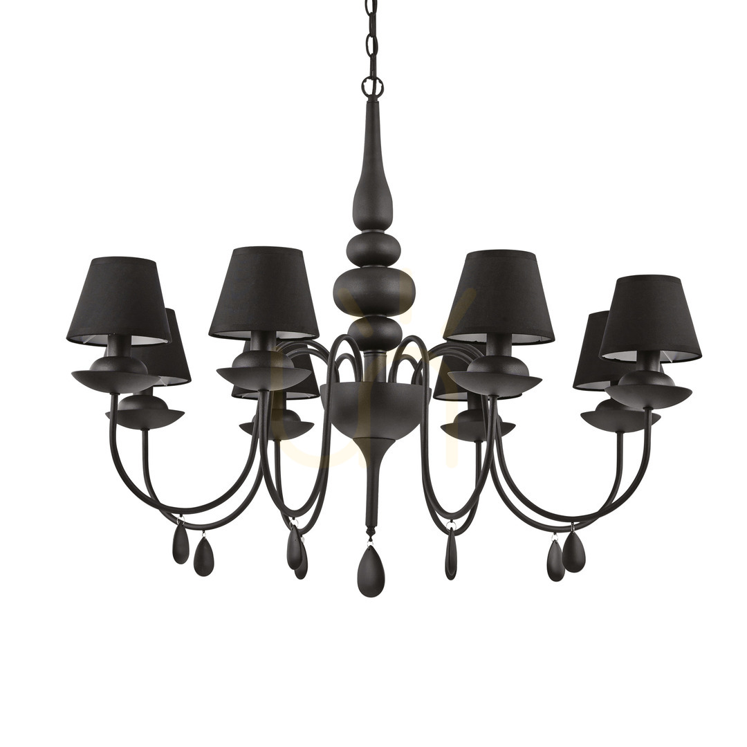 Skontrolujte Závesné svietidlo Ideallux Blanche SP8 Nero čierne 8xE14 priemer 92 cm 111896 Závesné svietidlo Ideallux Blanche SP8 Nero čierne 8xE14 priemer 92 cm 111896